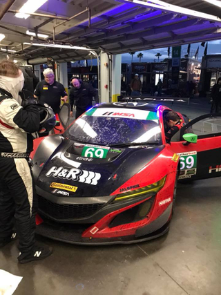 Going back out at Daytona after a quick repair. Photo credit: HART